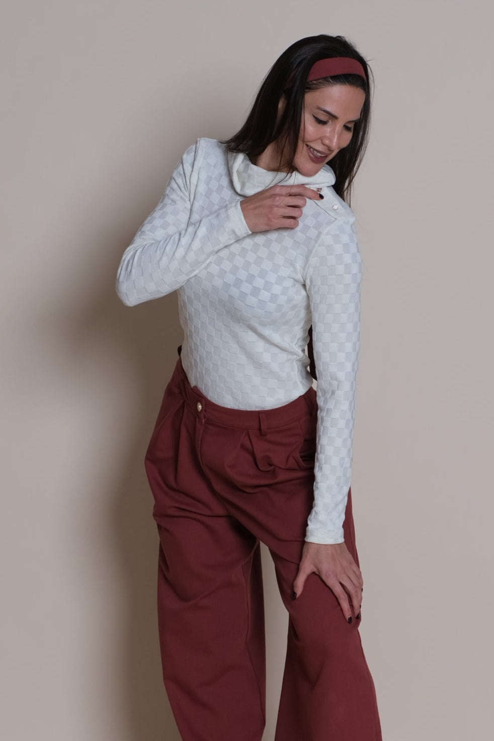 Geometrik Polo White