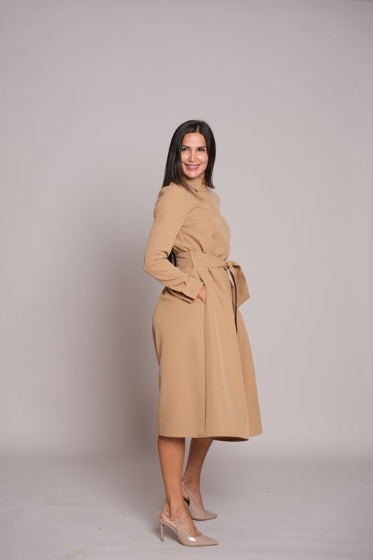 Aveline Dress Beige