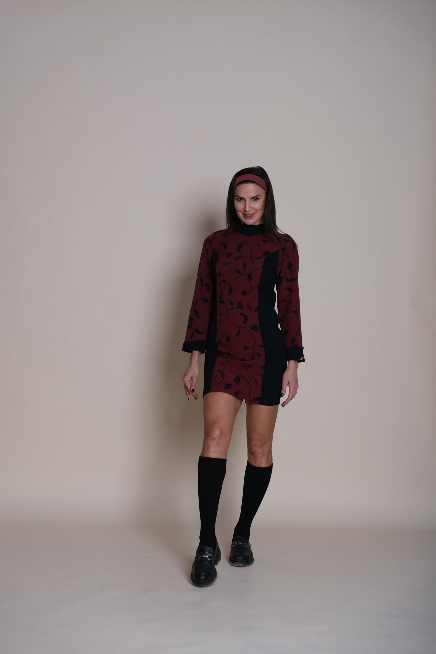 Aura Dress Burgundy