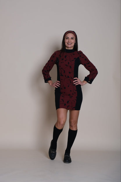 Aura Dress Burgundy