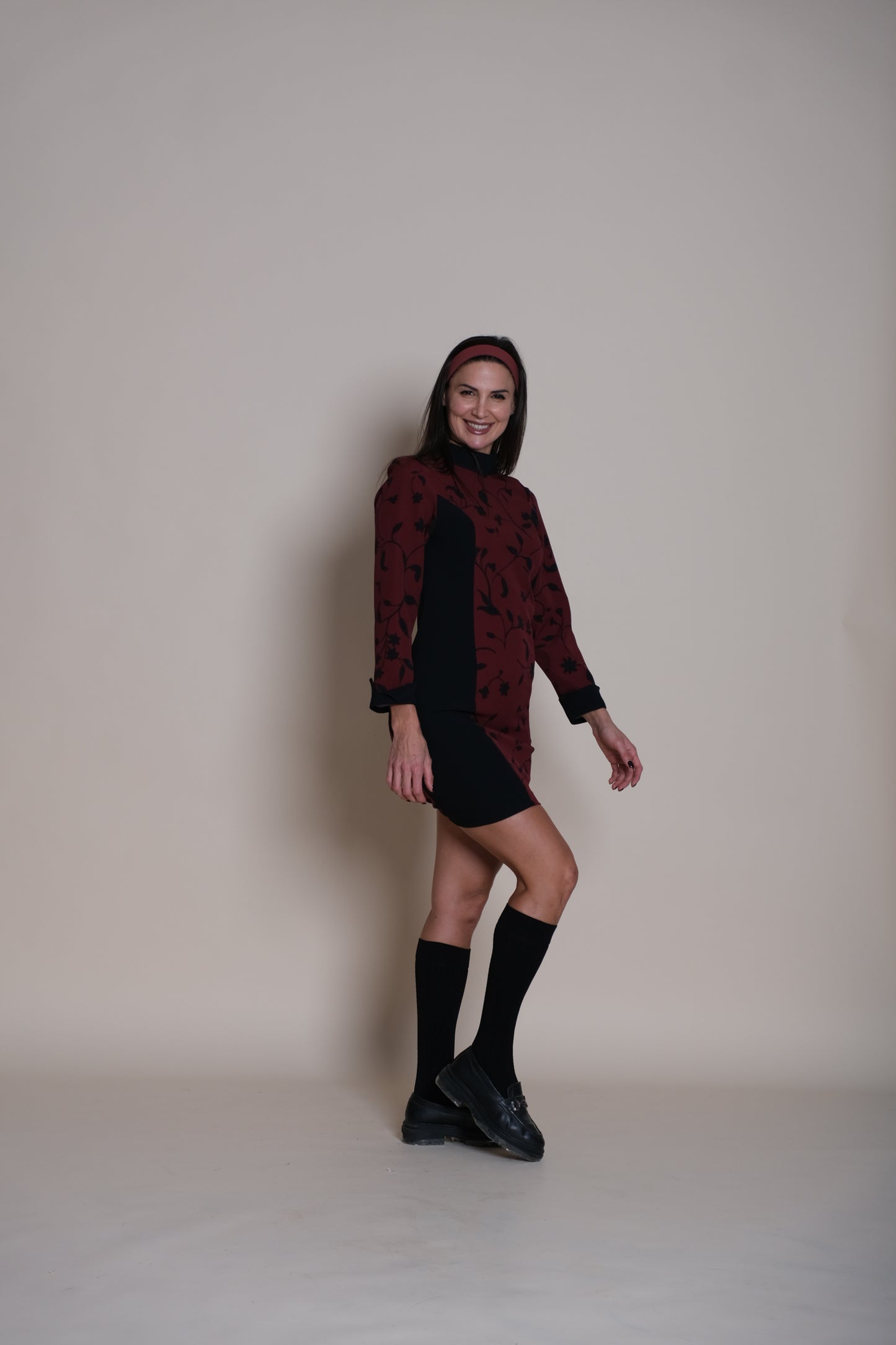 Aura Dress Burgundy