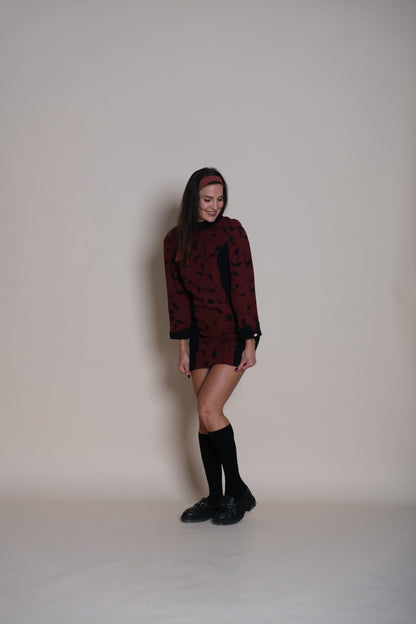 Aura Dress Burgundy