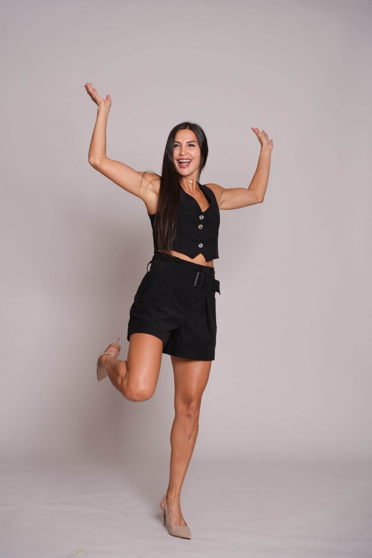 Breezy Tailored Black Shorts