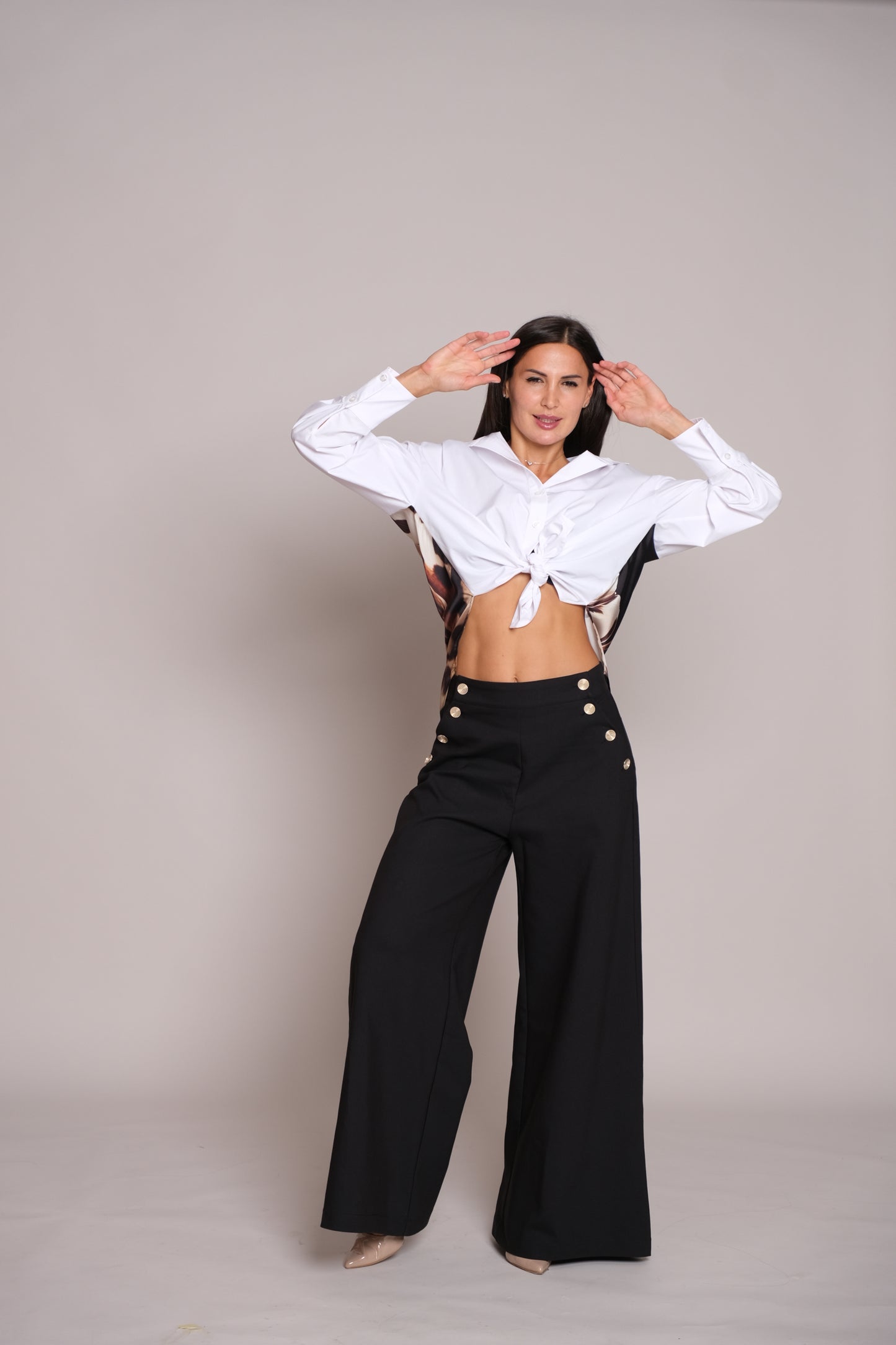 Satén Desire White Shirt