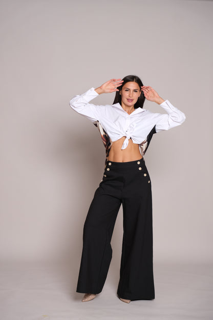 Satén Desire White Shirt