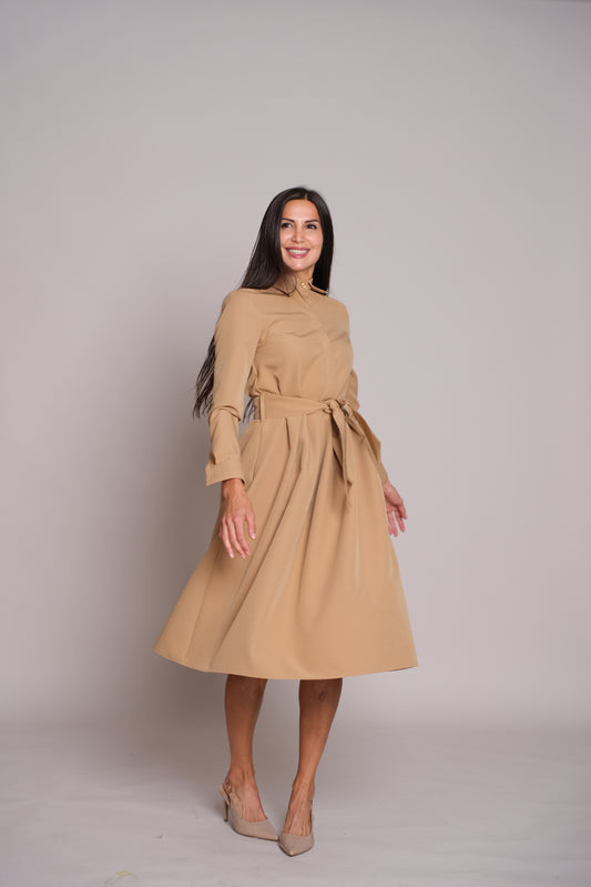Aveline Dress Beige