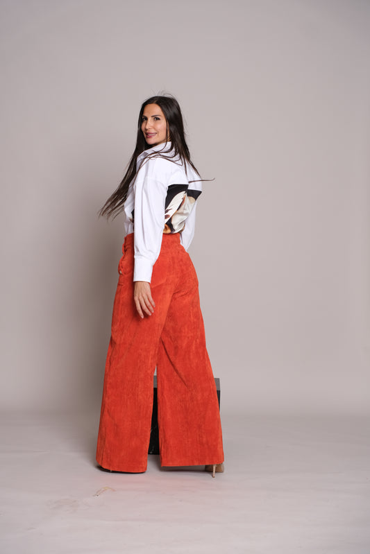 Skyline Trousers Velvet Red