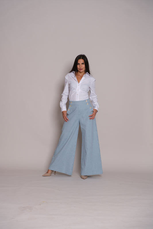 Skyline Trousers Blue Stripe